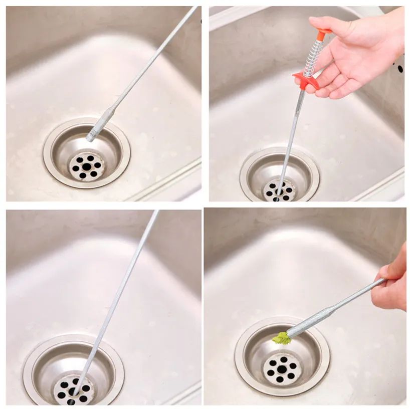 Bendable Drain Clog Dredge Tools Water Sink Cleaning Hook