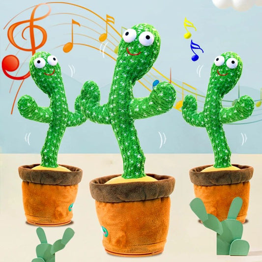 Dancing Cactus Toy Repeat Talking USB Charging