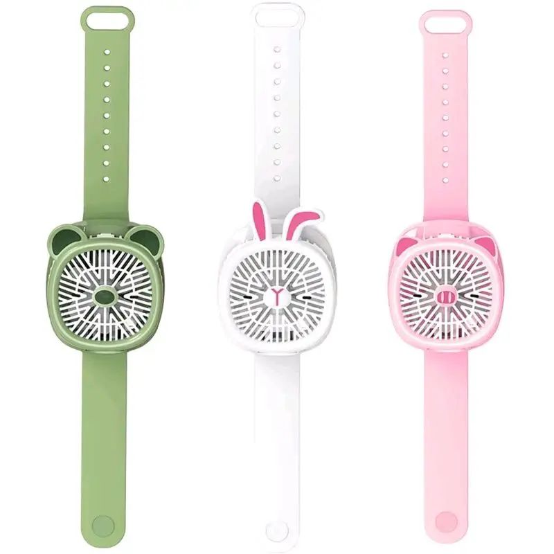 Watch Fan Cartoon With Wrist Strap Rechargeable